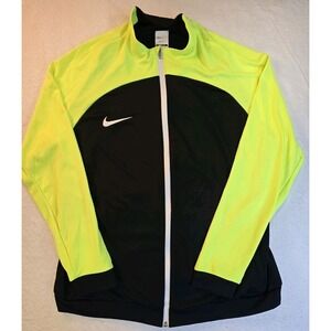 Nike Dri-FIT Slim Fit Men's Size XL Volt Colorblock Full Zip Track Jacket